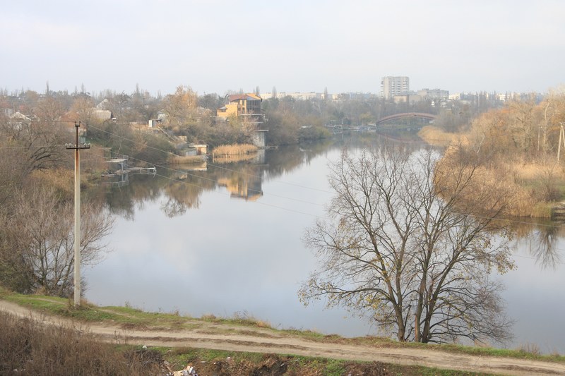 Вид с моста через Самару на Новомосковск